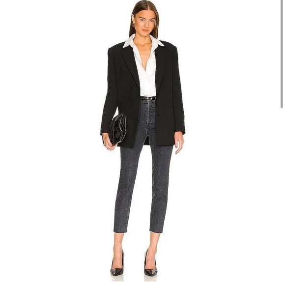 Re/Done 90s High-Rise Ankle Crop Jeans in Stoned Noir Size 24 - Picture 1 of 13